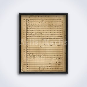 Richard Wagner – The Flying Dutchman opera handwritten score print, poster (DIGITAL DOWNLOAD)