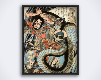 蛇、金太郎 浮世絵 A3相当 il_340x270.3309309507_m3ui.jpg
