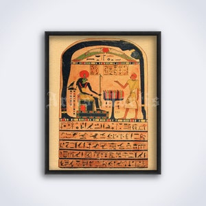 Stele of Revealing front side – Ankh-ef-en-Khonsu ancient Egyptian art, magick print, occult poster (DIGITAL DOWNLOAD)