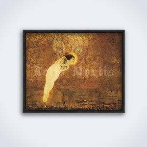 Iris, Spirit of the Rainbow by John Atkinson Grimshaw, Autumn Fairy, fairy tales, fairyland, painting, art, print, poster (DIGITAL DOWNLOAD)