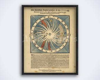 1562 Celestial Phenomenon Over Leipzig Art Print (Digital Download)
