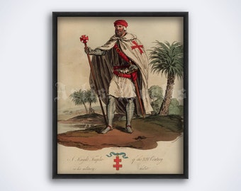 Knight Templar Print: Medieval Military Art (Digital Download)