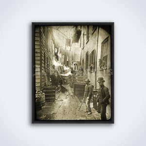 Foto vintage do Bandit's Roost - rua criminosa de Nova York, gangue, gangsters, bandidos, ladrões, arte criminal, impressão, pôster (DOWNLOAD DIGITAL)