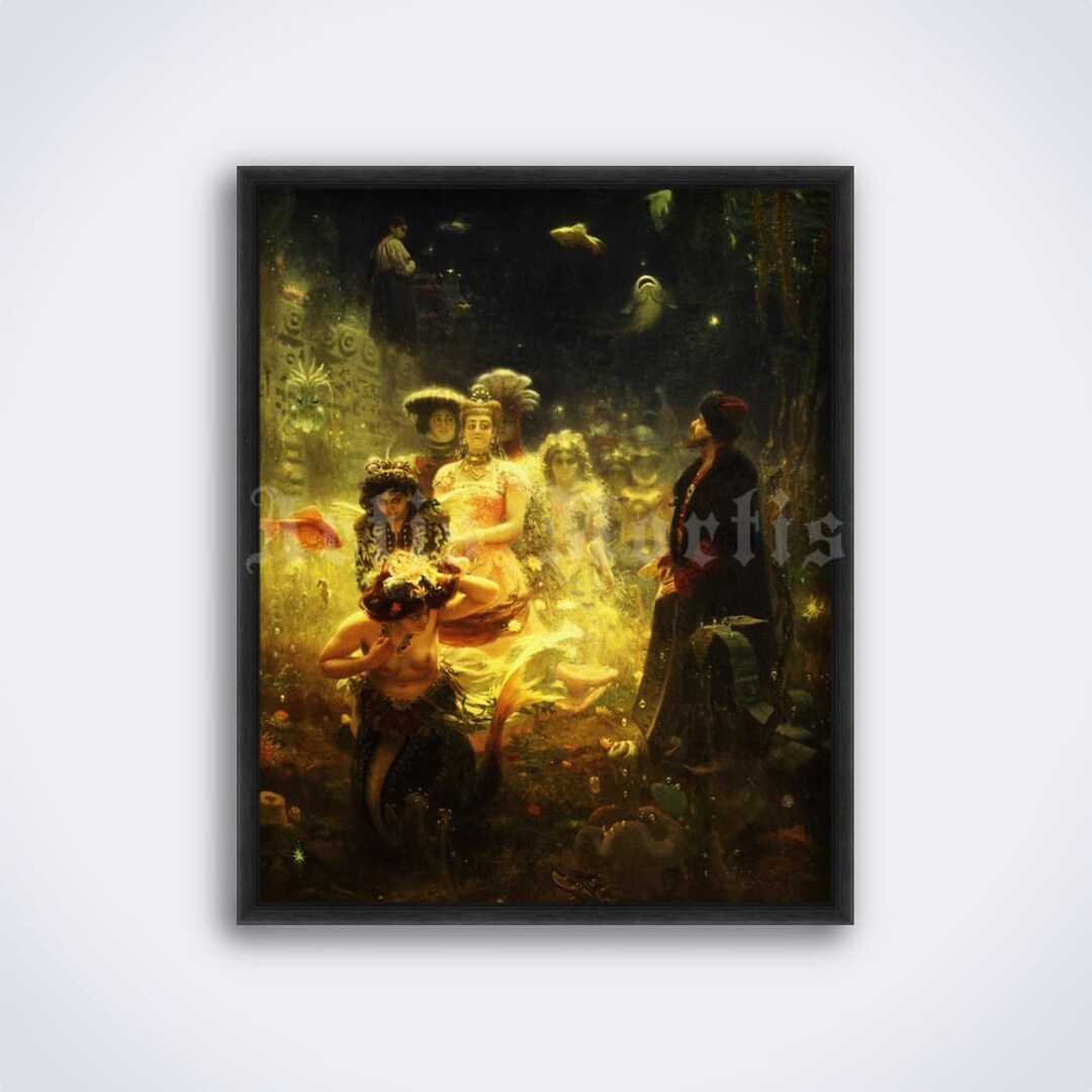 Sadko Underwater Kingdom Print: Mermaid Fairy Tale Art (digital ...