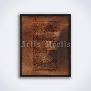 Medieval Inquisitor Instructions – Inquisition, witch trial document, print, poster (DIGITAL DOWNLOAD)