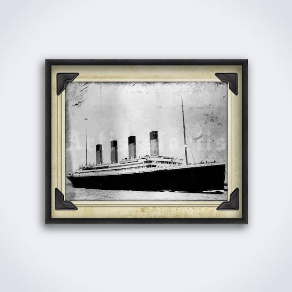 RMS Titanic vintage 1912 historical photo, Titanic ship print, poster (DIGITAL DOWNLOAD)