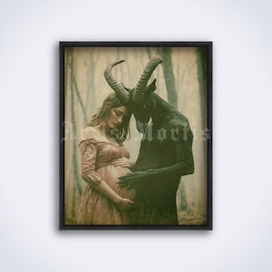 Unholy Conceiving Art Print: Dark Pagan Satanic Folk Horror (Digital Download)