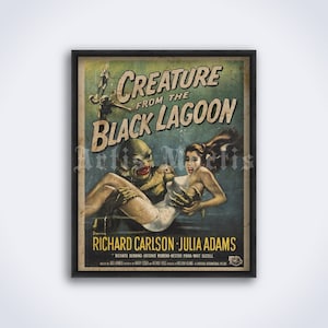 Creature from the Black Lagoon - vintage 1954 horror sci-fi movie poster, print (DIGITAL DOWNLOAD)