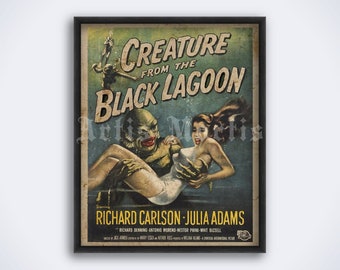 Creature from the Black Lagoon - vintage 1954 horror sci-fi movie poster, print (DIGITAL DOWNLOAD)