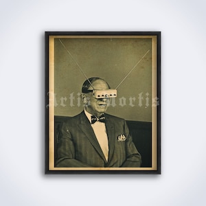 Television goggles - steampunk, retro futurism, sci-fi, vintage inventor photo print, poster (DIGITAL DOWNLOAD)