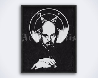 Anton Zhandor LaVey satanist, occultist portrait photo, print, poster (DIGITAL DOWNLOAD)