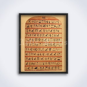 Stele of Revealing back side – Ankh-ef-en-Khonsu ancient Egyptian art, magick print, occult poster (DIGITAL DOWNLOAD)