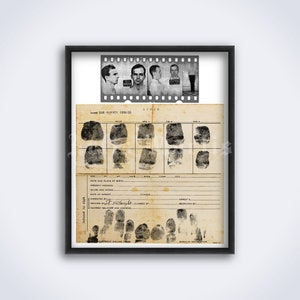 Lee Harvey Oswald assasin of president John F. Kennedy - fingerprints mugshot print, poster (DIGITAL DOWNLOAD)