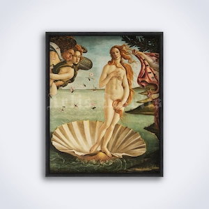 Cartel de pintura El nacimiento de Venus de Sandro Botticelli, arte clásico, virgen, belleza, diosa, grabado, cartel (DESCARGA DIGITAL)