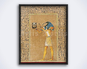 Thoth Papyrus Print: Ancient Egyptian God of Wisdom (Digital Download)