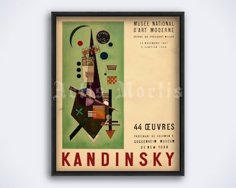 Wassily Kandinsky – vintage 1957 abstract art exhibition poster, avant-garde print (DIGITAL DOWNLOAD)