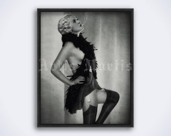 1920s Berlin Cabaret Dancer Photo: Vintage Burlesque Art Print (Digital Download)