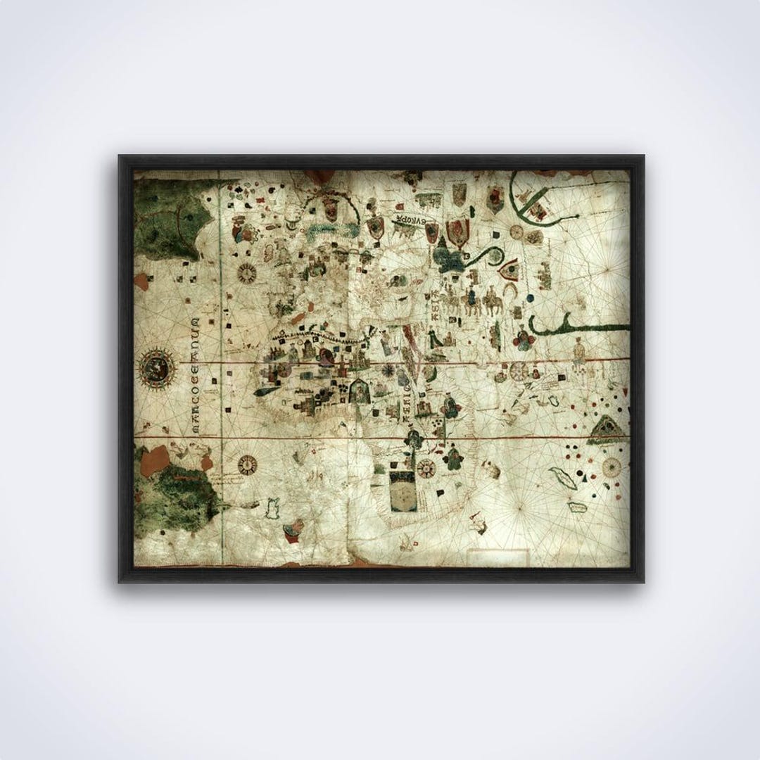 Juan De La Cosa Map Print, 1500s Antique World Map (digital Download ...