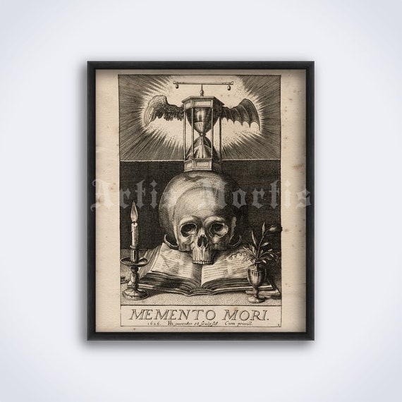 Memento Mori calavera y reloj de arena símbolos medievales - Etsy España Memento Mori calavera y reloj de arena símbolos medievales - Etsy España