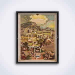 From Darkness to Light – vintage masonic lithography, Freemasonry art, hermeticism, occult symbolism, print, poster (DIGITAL DOWNLOAD)