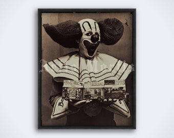 Bozo the Clown – vintage circus clown photo print, retro poster (DIGITAL DOWNLOAD)