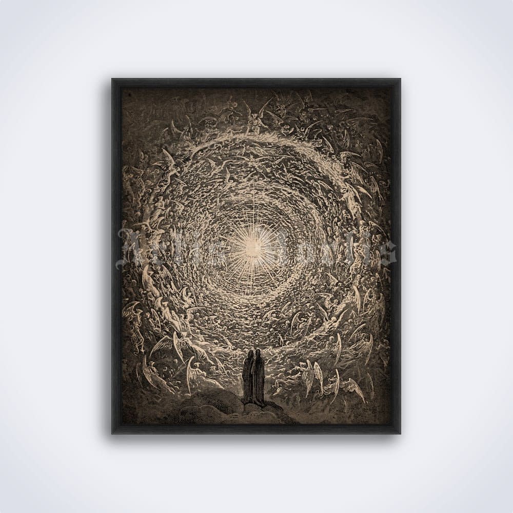 The Empyrean – Paradise illustration for Dante Devine Comedy, art by Gustave Dore, vintage print, poster (DIGITAL DOWNLOAD)