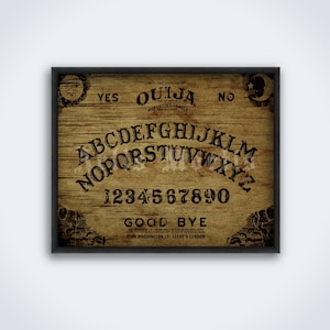 Altes Ouija Brett – Spiritualismus, Channeling, Spiritismus Druck, esoterisches Poster (DIGITAL DOWNLOAD)