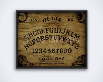 Old Ouija board – spiritualism, channeling, spiritism print, esoteric poster (DIGITAL DOWNLOAD)