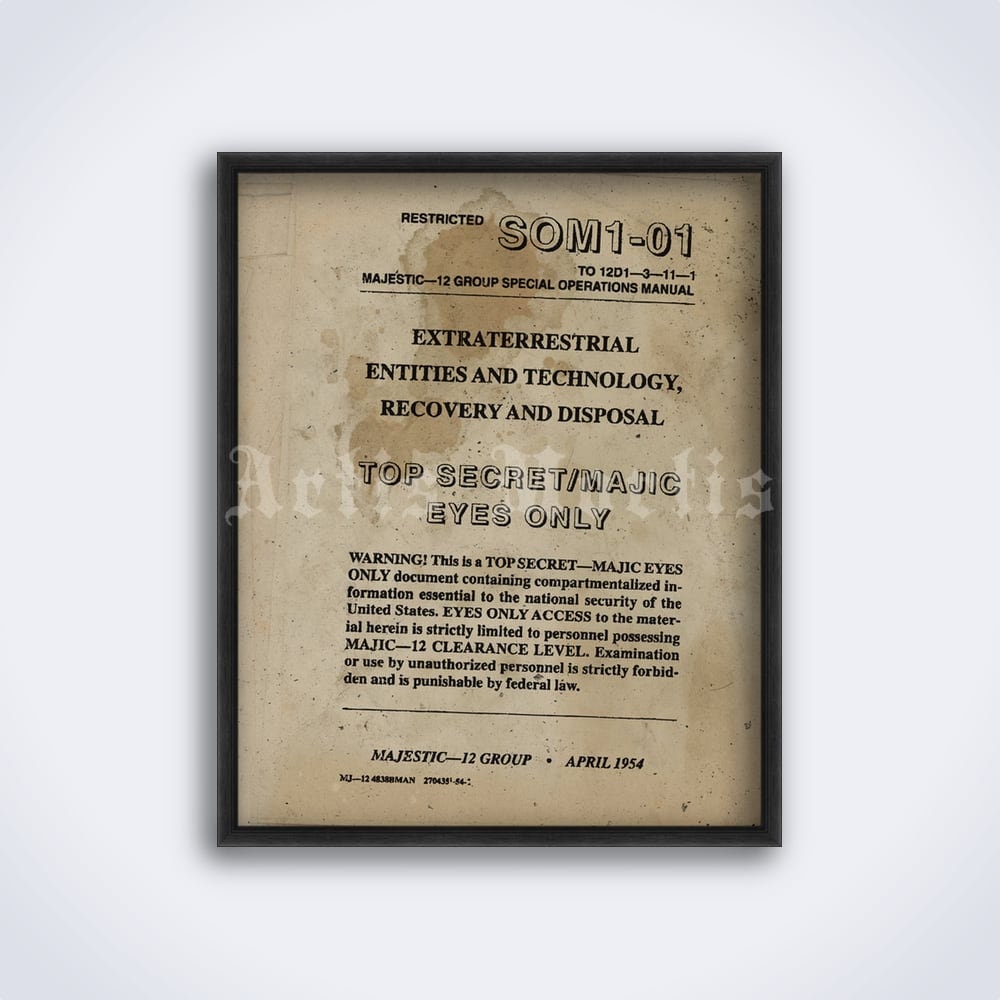 SOM1 Top Secret Special Operation Manual for Majestic-12 - Vintage