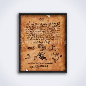 Pact with Devil signed by Demons – Urbain Grandier Loudun trial medieval print, poster (DIGITAL DOWNLOAD)