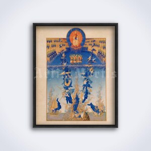 Miniatyrkonsttryck av bröderna Limbourg: De rebelliska änglarnas fall (digital nedladdning)
