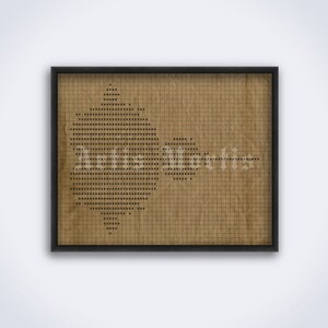 Mandelbrot Fractal first digital visualization, 1978 vintage math art print, poster (DIGITAL DOWNLOAD)