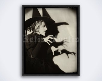 Wicked Witch from The Wizard of Oz, actress Margaret Hamilton vintage photo, witchy, classic film print, poster (DIGITAL DOWNLOAD)
