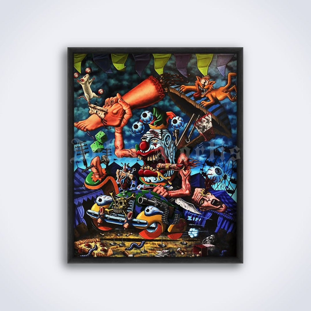 Creepy Clown Art Print by R.K. Sloane: Underground Comix