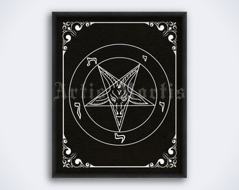 Baphomet Sigil Print: Satanic Pentagram Art (Digital Download)