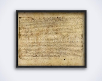 Magna Carta Print: 1215 Medieval Manuscript Art (Digital Download)