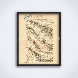 Sigmund Freud 1915 Unconscious article manuscript - vintage psychology print, poster (DIGITAL DOWNLOAD)