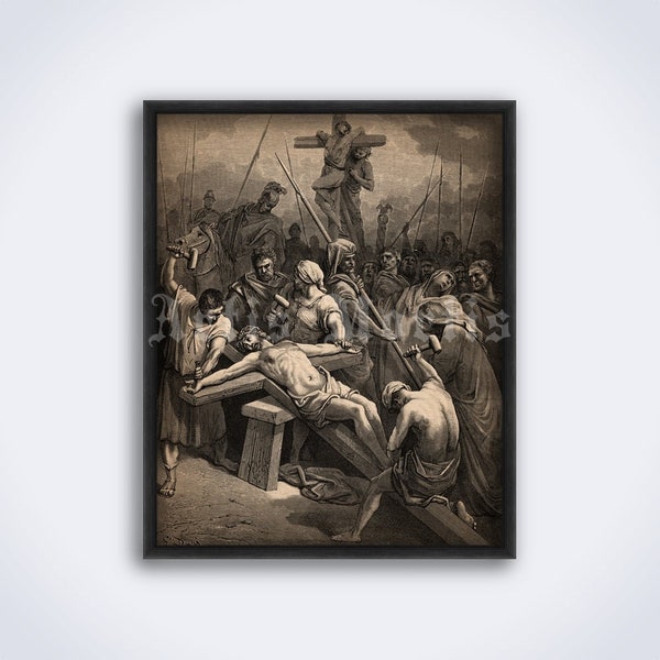 Jesus Christ Crucifixion – The Bible illustration, art by Gustave Dore, vintage print, poster (DIGITAL DOWNLOAD)