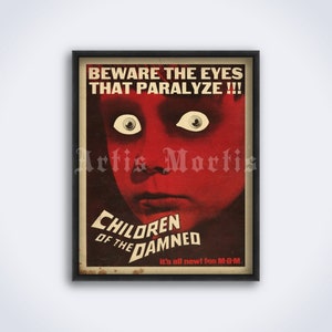 Children Of The Damned – 1964 sci-fi horror movie poster, print (DIGITAL DOWNLOAD)