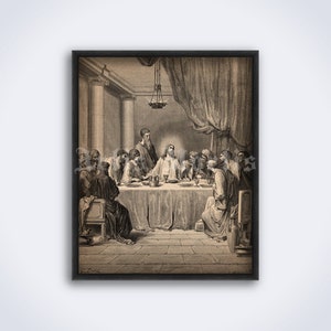 The Last Supper – The Bible illustration, art by Gustave Dore, Jesus Christ vintage print, poster (DIGITAL DOWNLOAD)