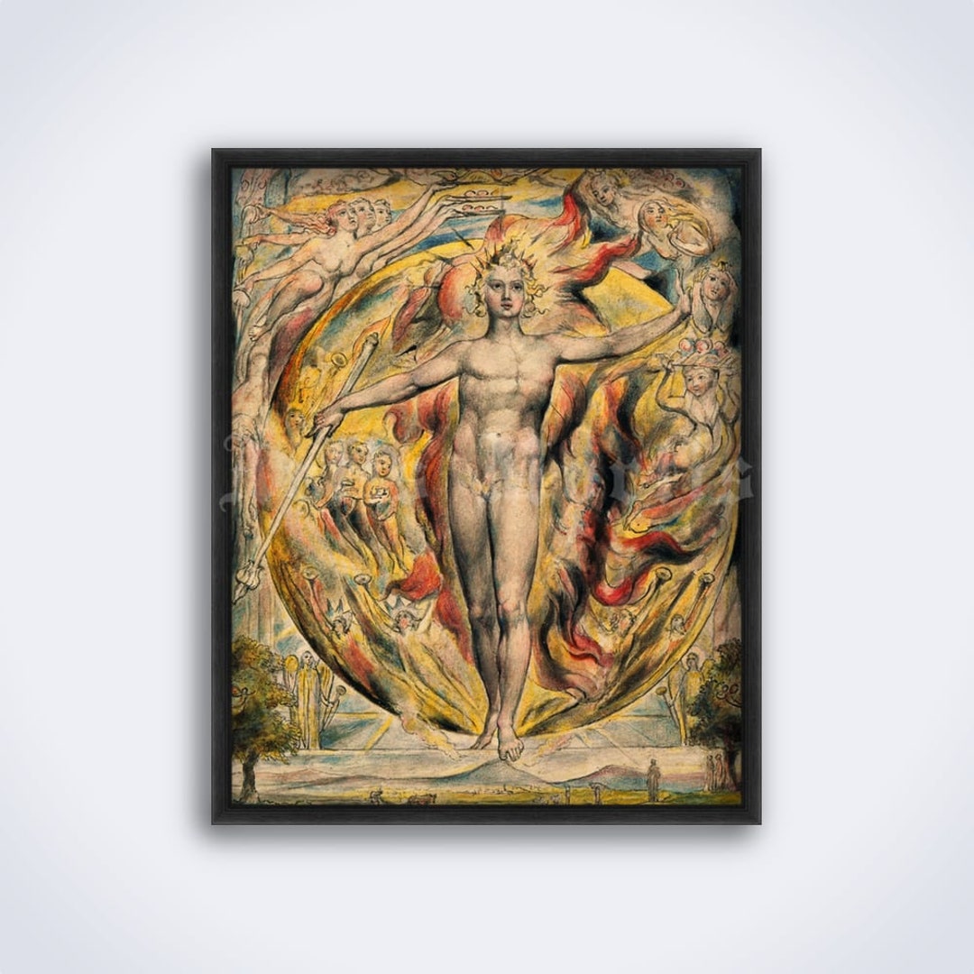 William Blake Art Print The Sun At His Eastern Gate digital Download 