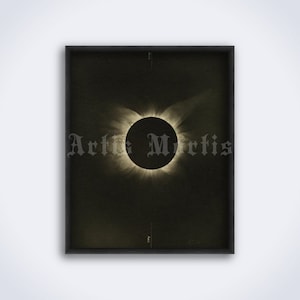 Total Eclipse Vintage Photo: Antique Astronomy Art Print (Digital Download)