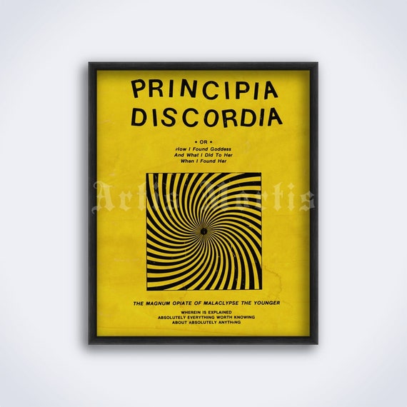 Principia Discordia – vintage Discordianism parody religion poser, humor, conspiracy, illuminati print (DIGITAL DOWNLOAD)