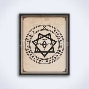 Aleister Crowley A.A. Argentum Astrum, Babalon Sigil poster, magick, occult print (DIGITAL DOWNLOAD)