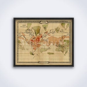Atlantis mythische Inselkarte – Antike Weltgeographie, Mythos, Teosophie Druck, Vintage Poster (DIGITALER DOWNLOAD)
