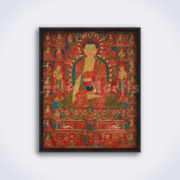 Buddha Shakyamuni - antique Tibetan art, Siddhattha, Gautama Buddha, Buddhism print, Tantra, Yoga, meditation, poster (DIGITAL DOWNLOAD)