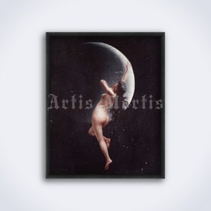 Night by Luis Ricardo Falero symbolism painting, mythology art, print, poster (DIGITAL DOWNLOAD)
