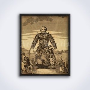 The Wicker Man - Druids, Celtic paganism, pagan art, sacrifice, burning, ancient magick, ritual print, poster (DIGITAL DOWNLOAD)