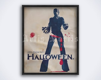 Halloween - Affiche du film d'horreur culte de John Carpenter de 1978, impression (TÉLÉCHARGEMENT NUMÉRIQUE)