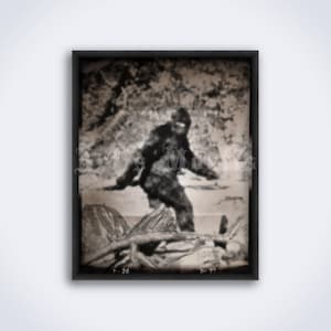 Bigfoot FBI Filmmaterial, Vintage Foto - Sasquatch Fotografie, Kryptozoologie Kunst, Yeti Druck, wilder Mann, cryptid Poster (DIGITAL DOWNLOAD)